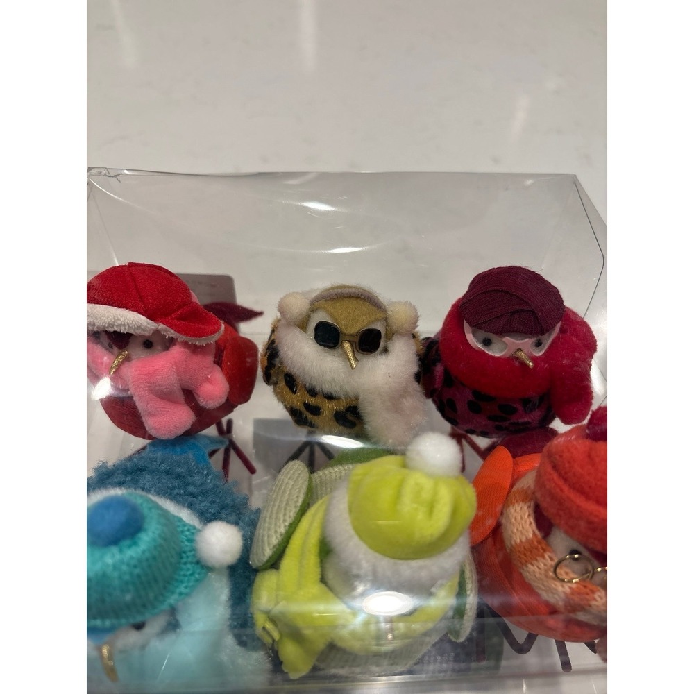 Target Wondershop Christmas Winter Bird Figurines Set of 6 Fabric Bird Decor NEW - Picture 6 of 10